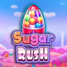 Sugar Rush online game logo by Pragmatic Play on dublinbetcasinoo.fr